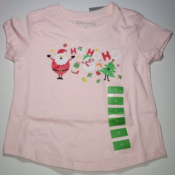 Girls Berkley Jensen Christmas Santa T-Shirt 3T - Picture 1 of 5